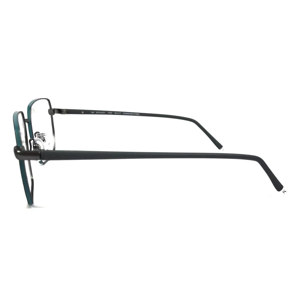 Stepper Eyeglasses Frames STS-40251 F026 Gunmetal Blue Gray Geometric 54-17-140